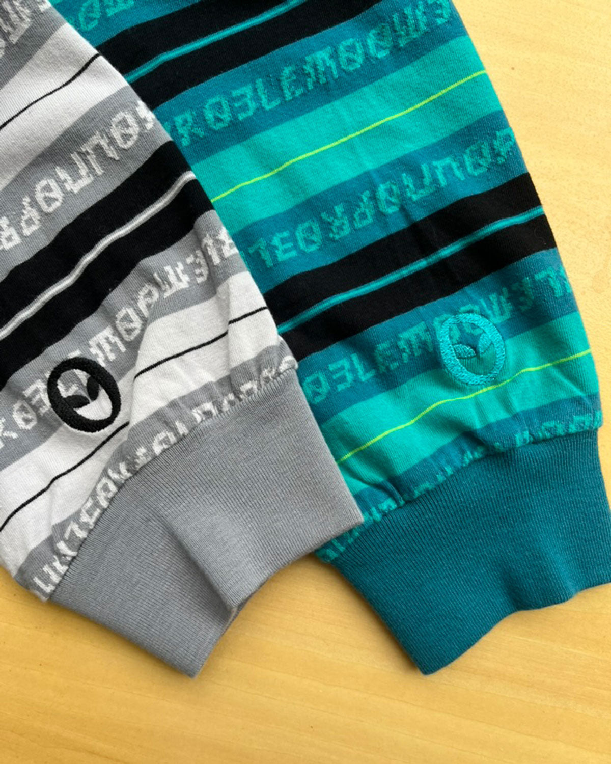 Jacquard Stripe LS Tee aqua