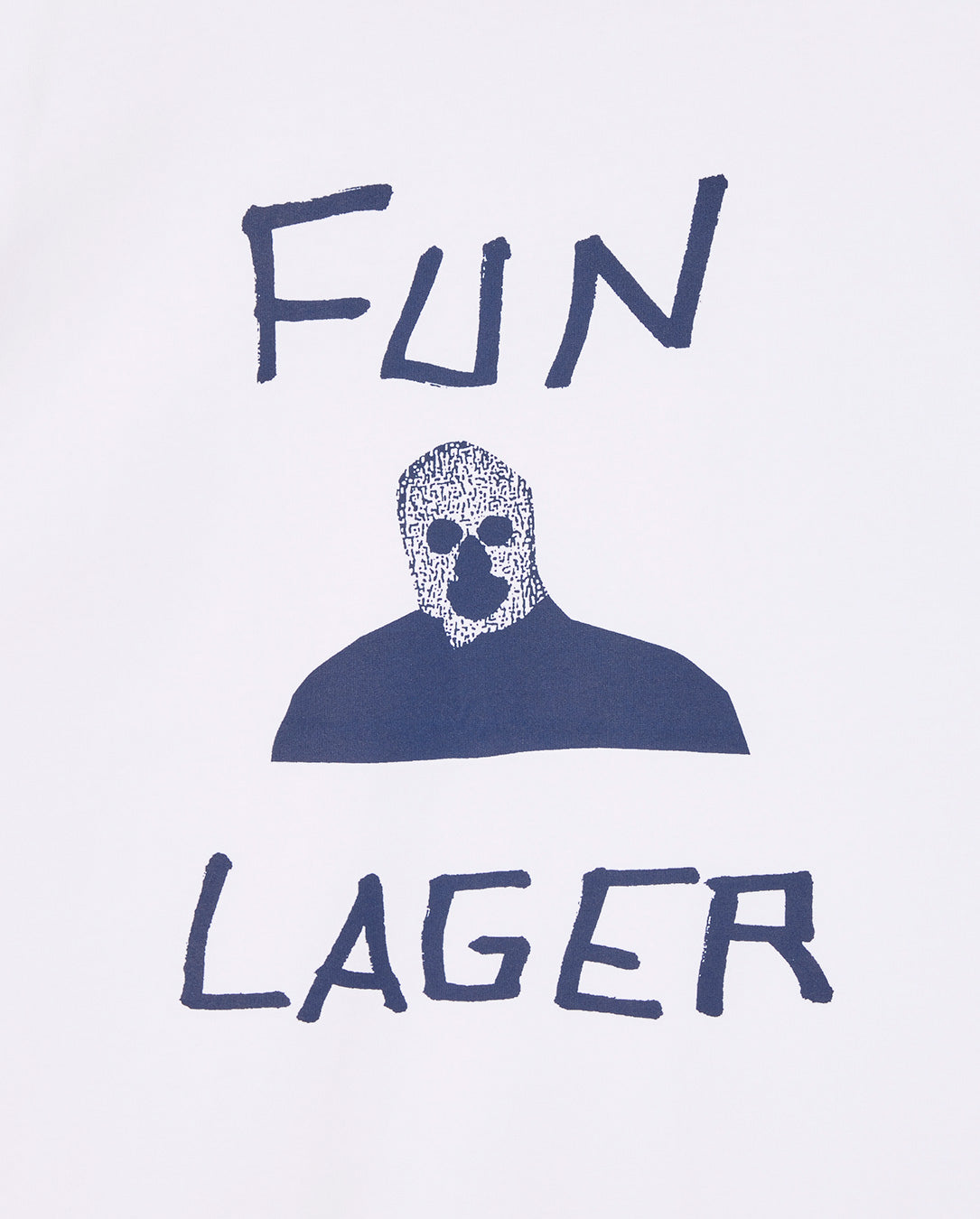 Fun Lager Beer Tee white navy