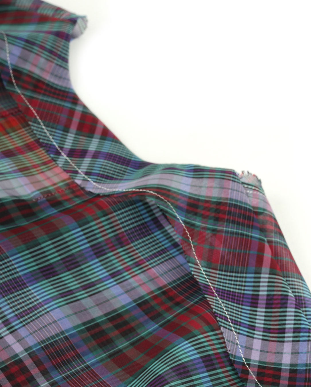 Semi-Sheer Yarn-Dyed Check Shirt check