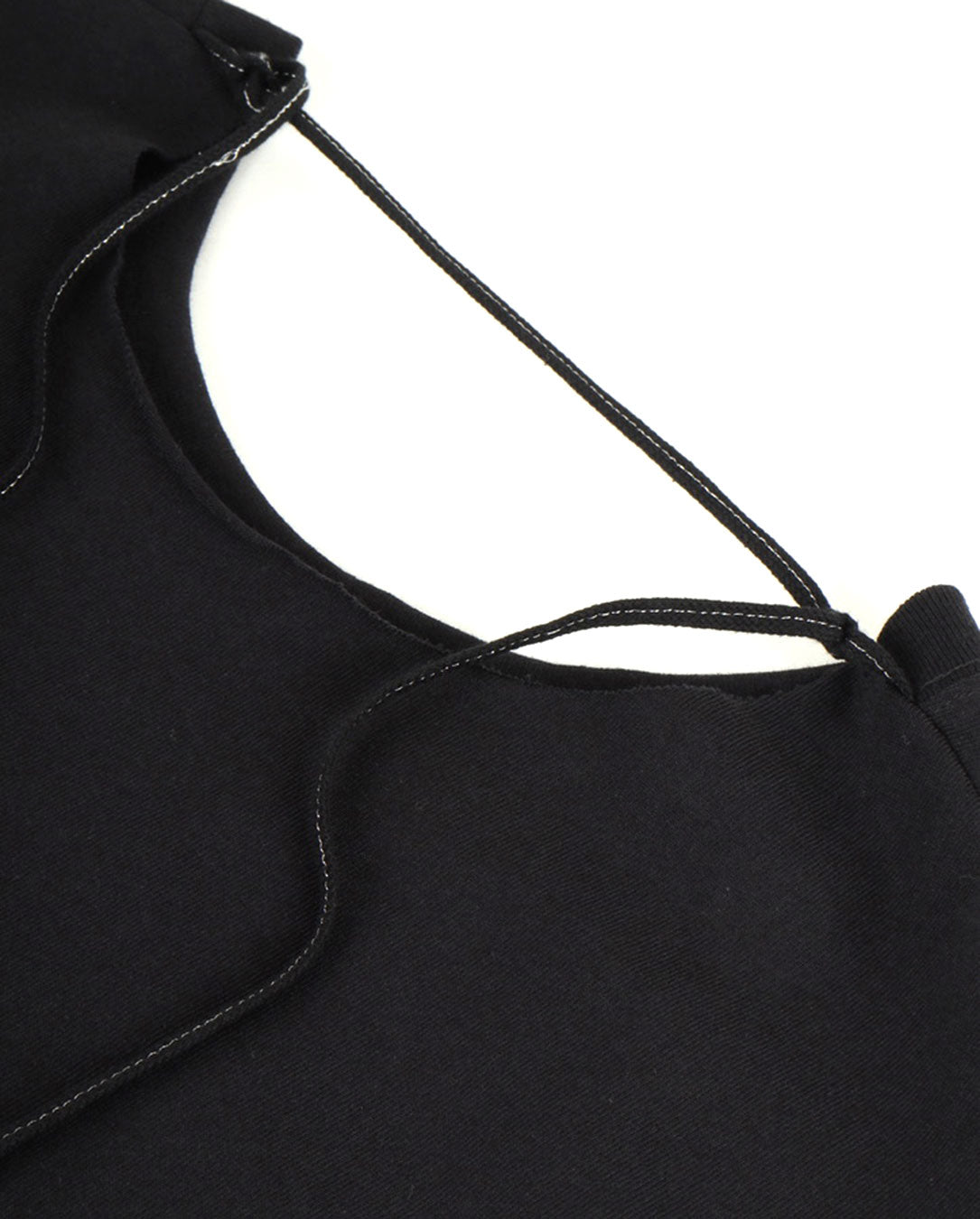 Cotton Jersey Semicricle T-shirt black