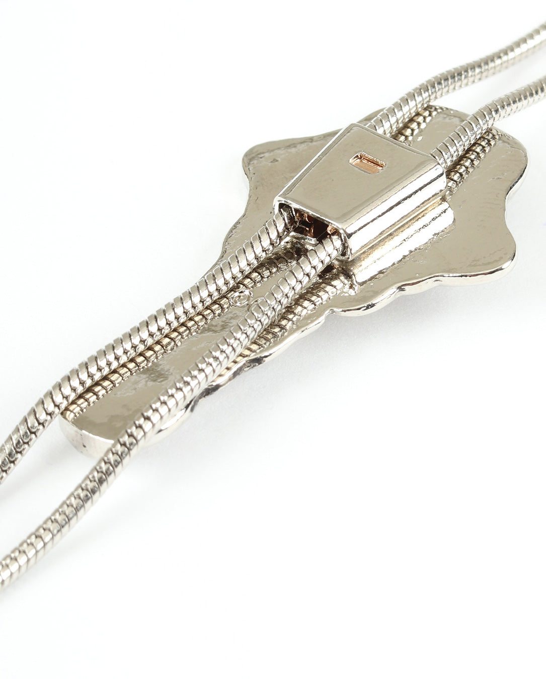 Metal Chain Loop Tie silver