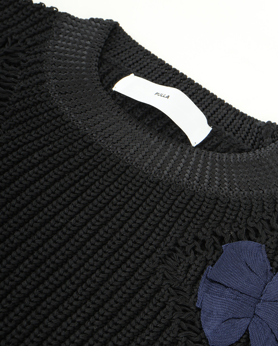 Motif Knit Pullover 1 black