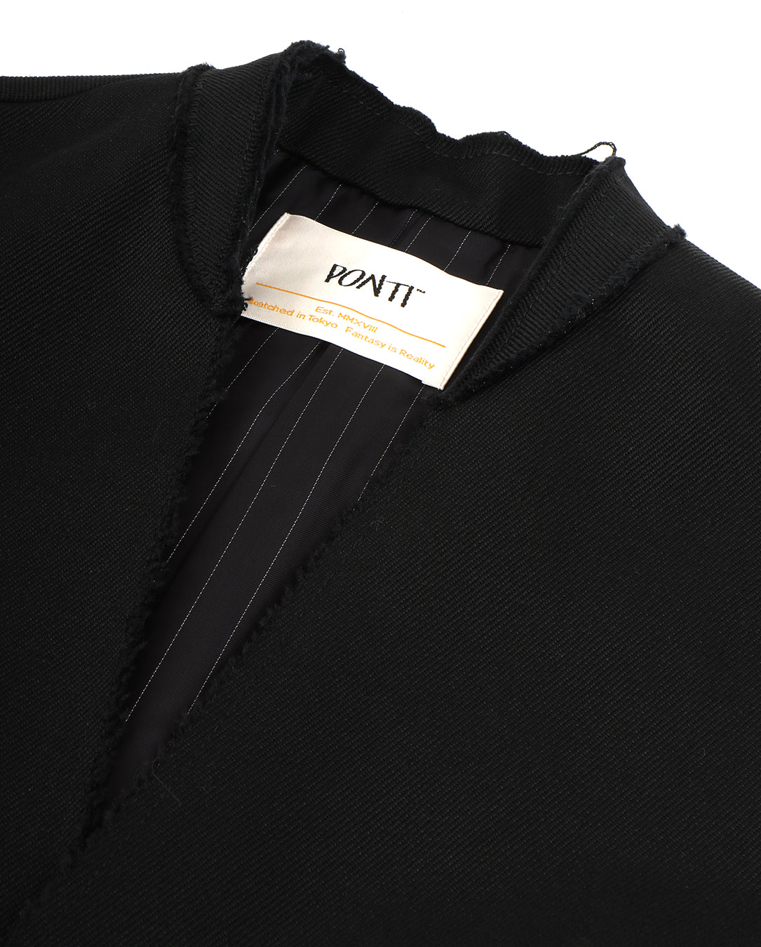 Wool Cotton Twill Jacket black