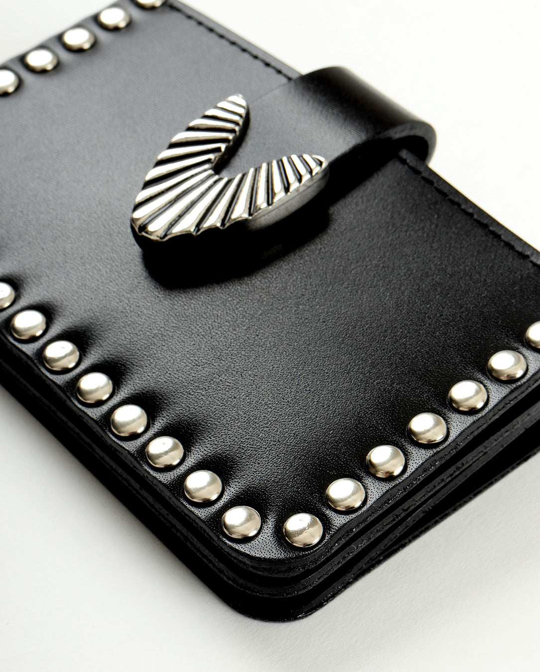 Leather Wallet Studs black