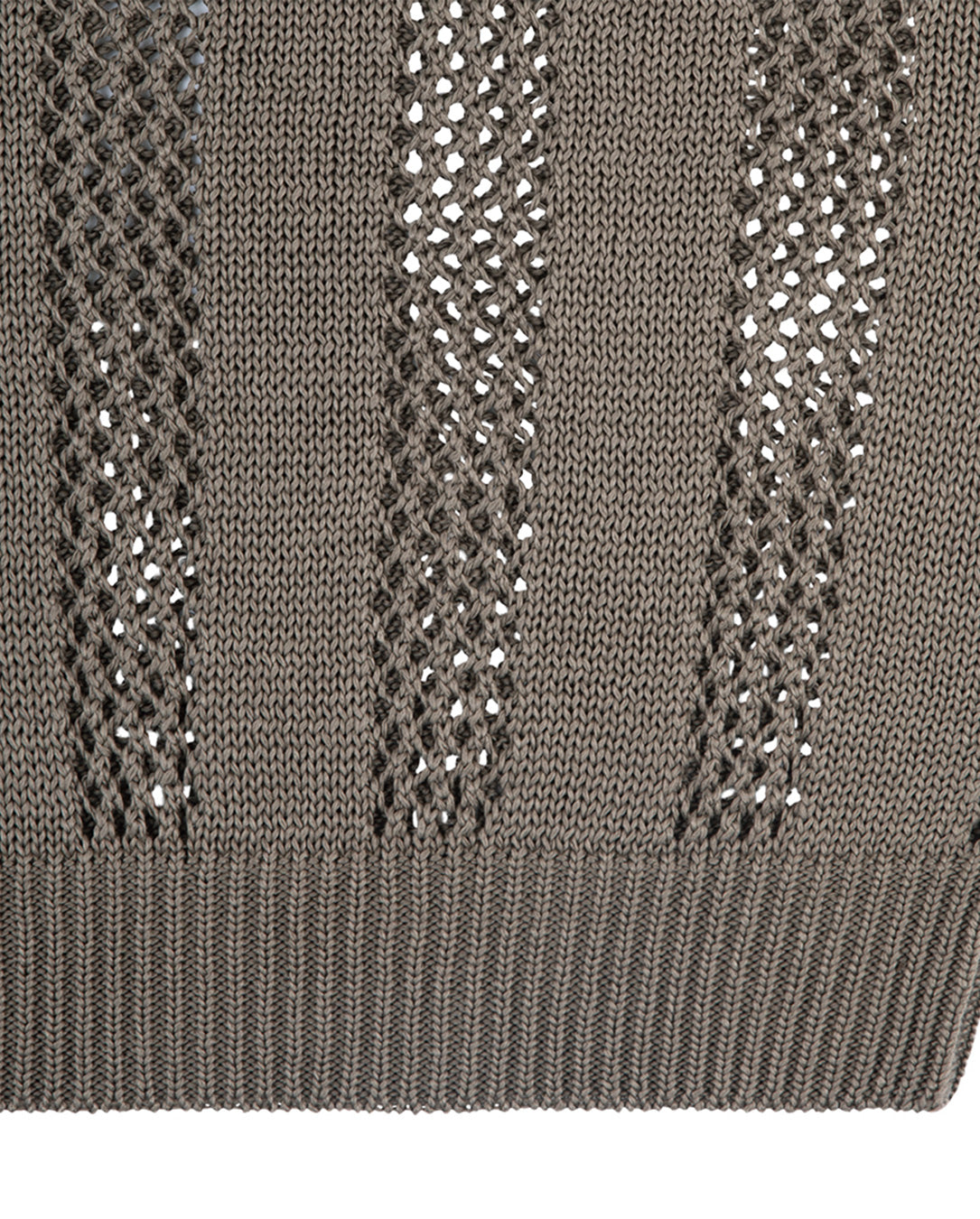 Cotton Wale Stripe Knit khaki