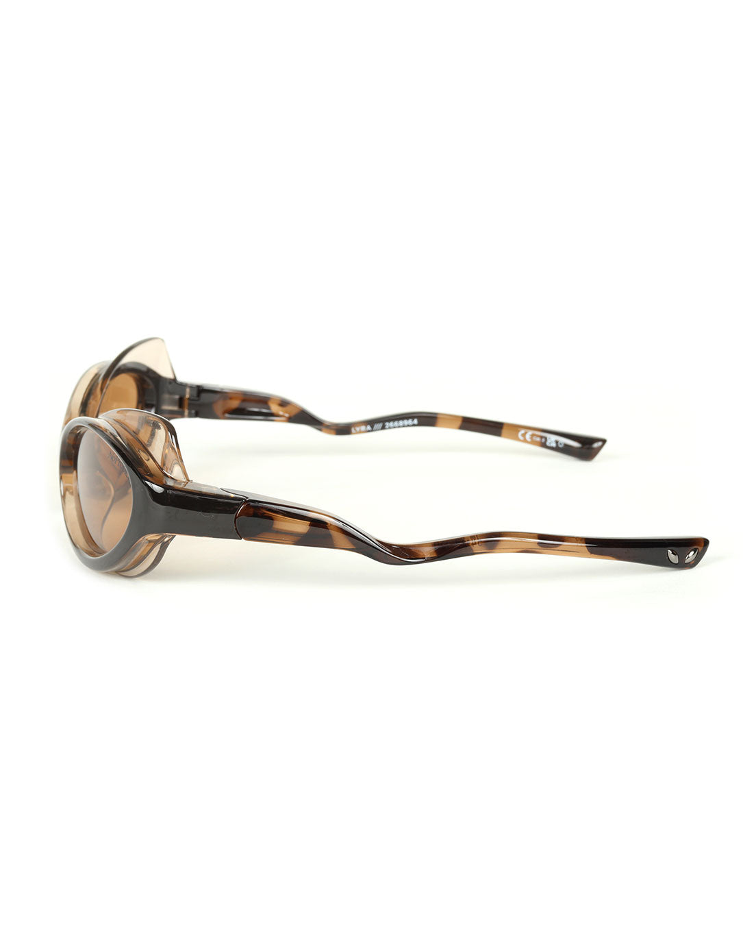 No Problemo x Le Specs Lyra Sunglasses tortoiseshell-dark-brown-mono
