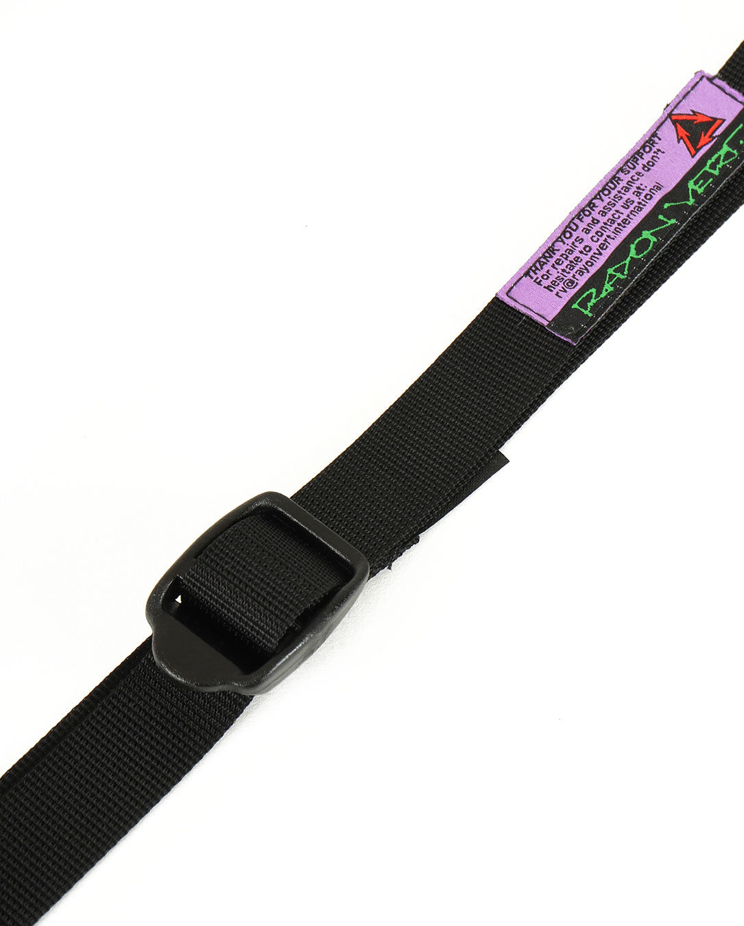 Ladderlock Rayon Belt	golgotha black