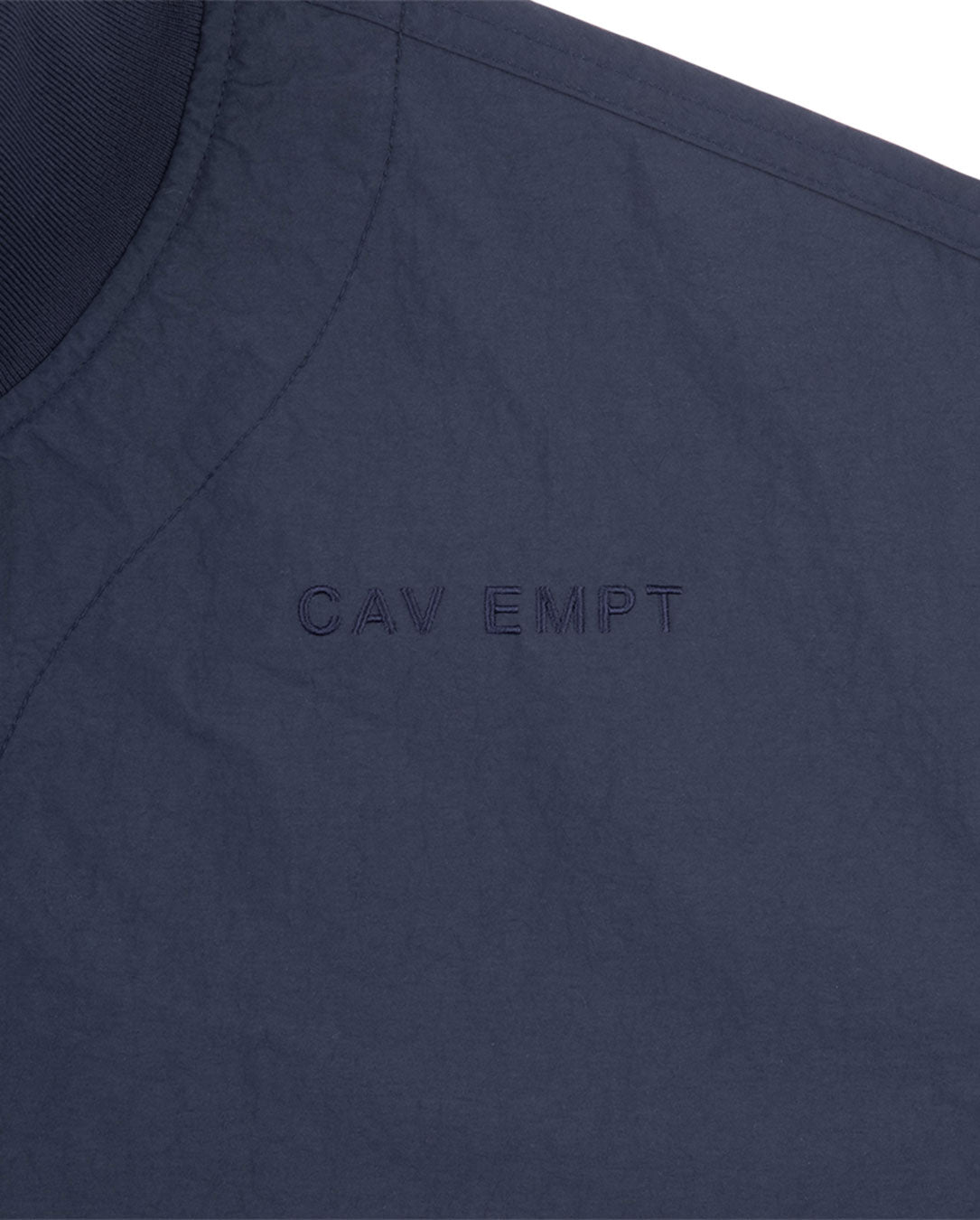 Rib Collar Nylon Zip Up