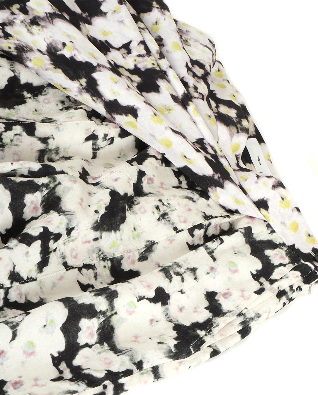 Rayon Print Skirt Pants black