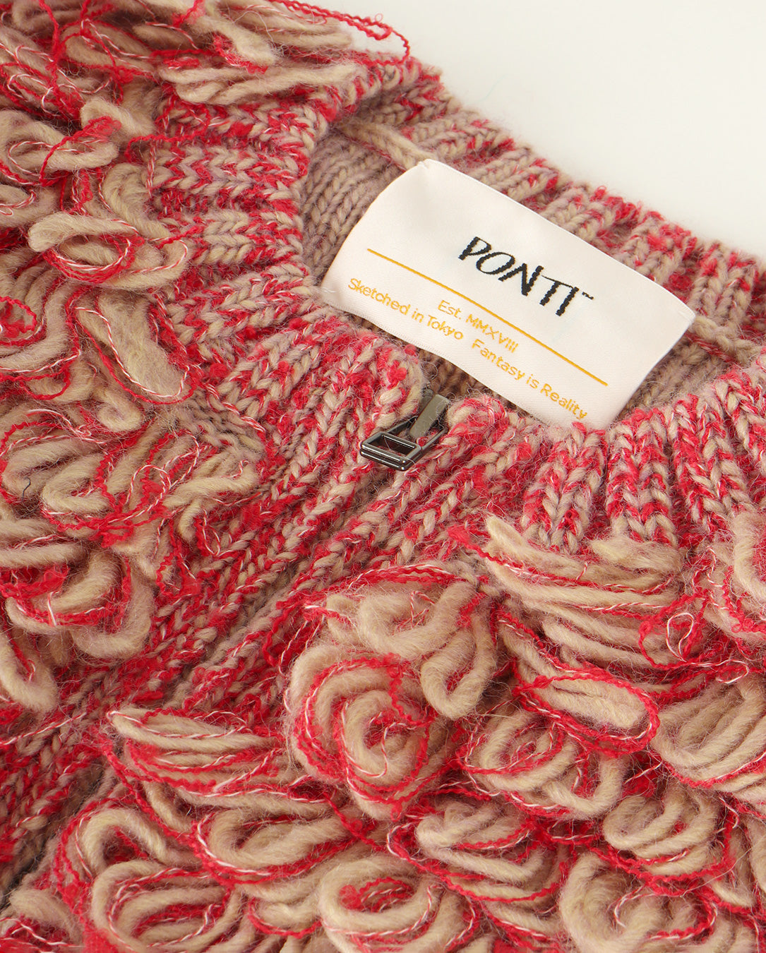 Mop Cardigan beige/red