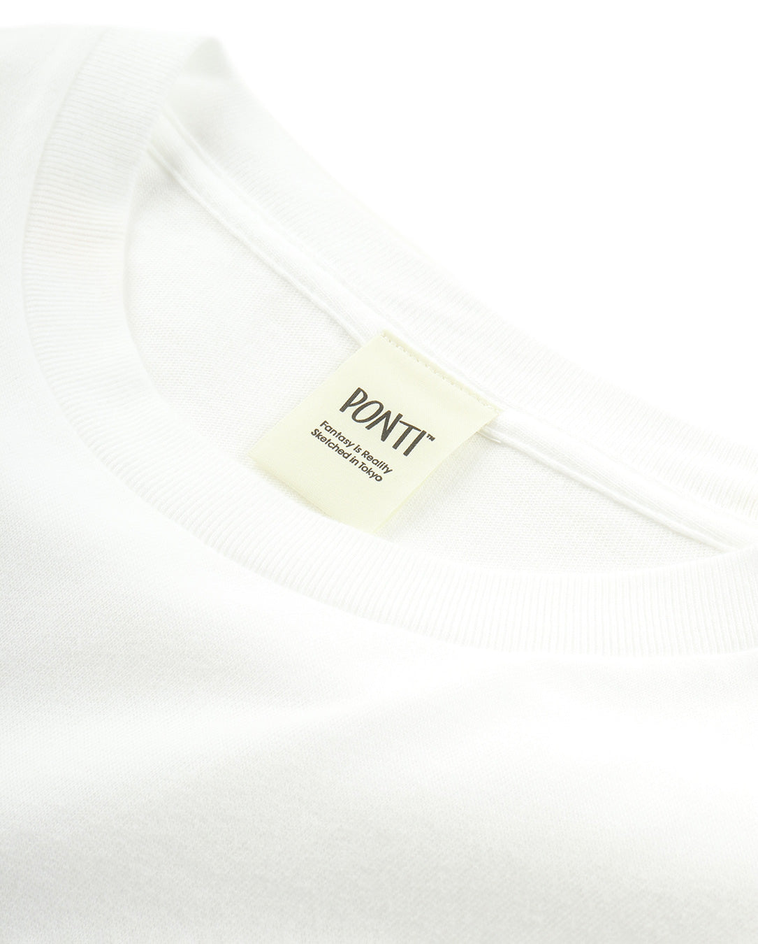 Logo Embroidery Long T-shirt white