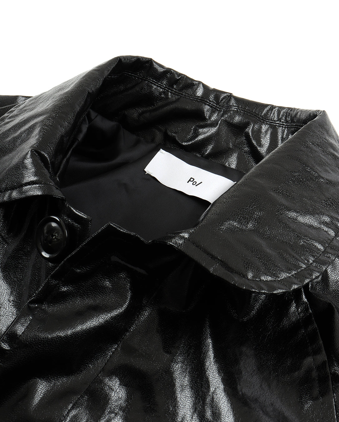 Fake Leather Jacket black