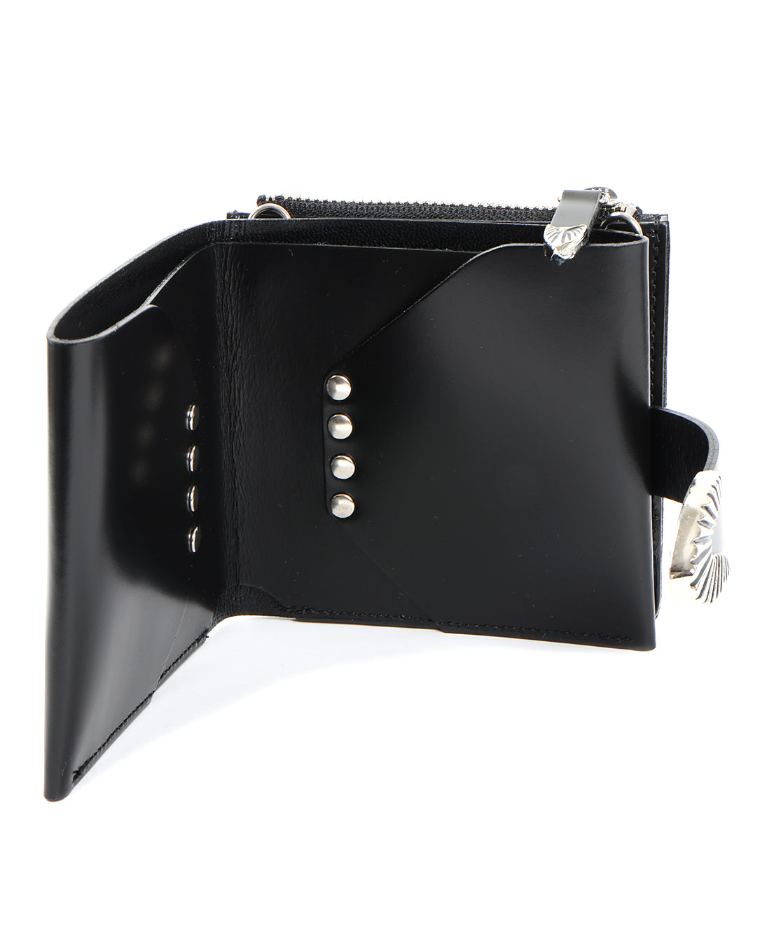 Leather Shoulder Wallet black