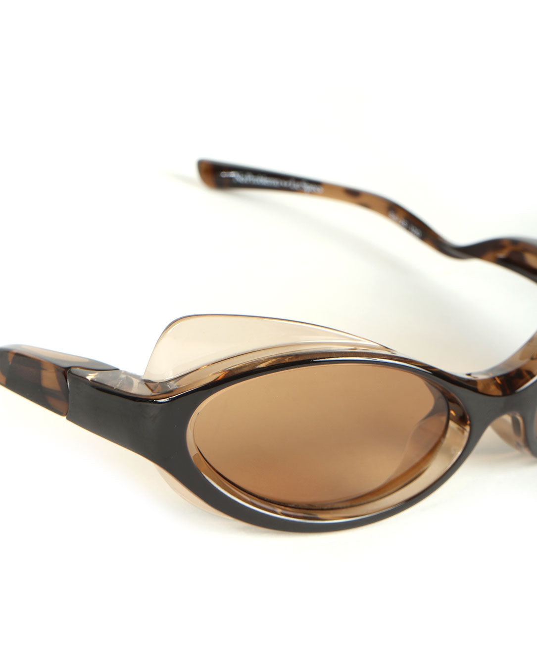 No Problemo x Le Specs Lyra Sunglasses tortoiseshell-dark-brown-mono