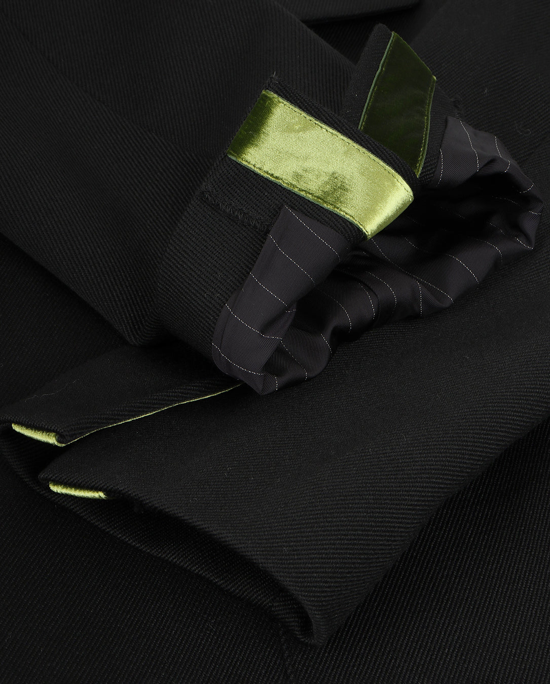 Wool Cotton Twill Jacket black