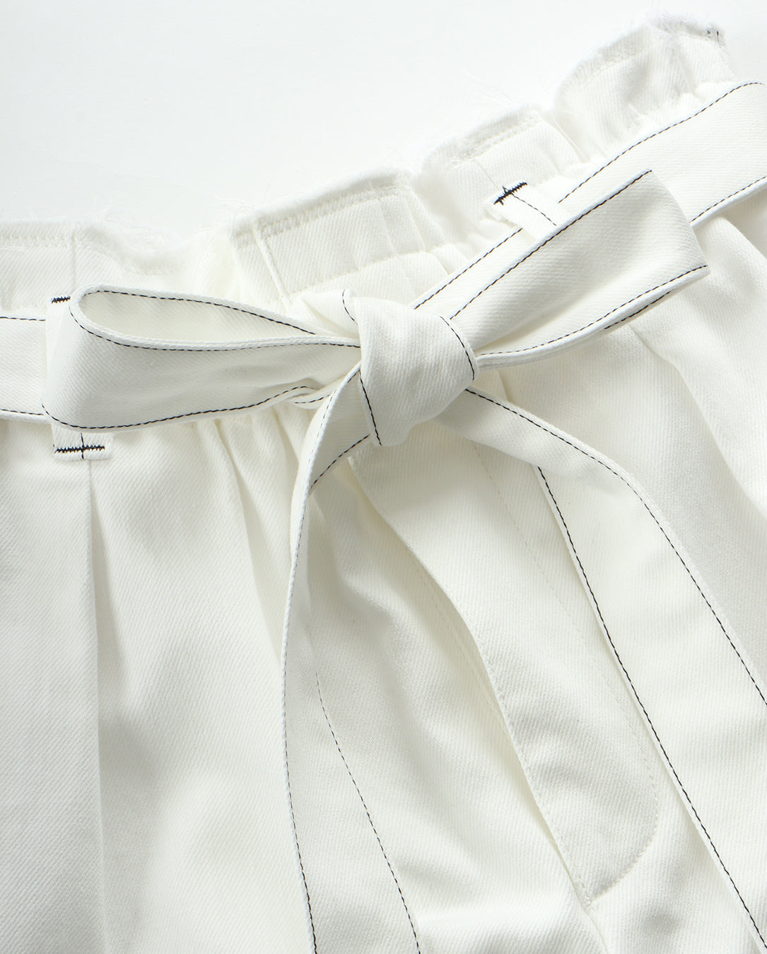 White Denim Stitch Pants white