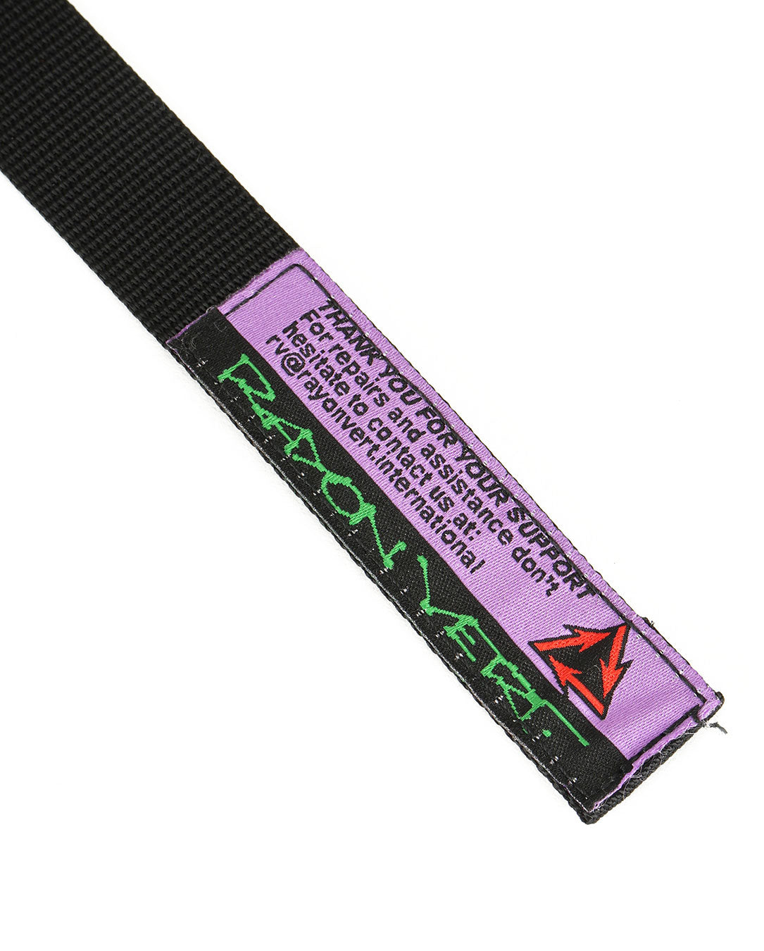 Ladderlock Rayon Belt	golgotha black