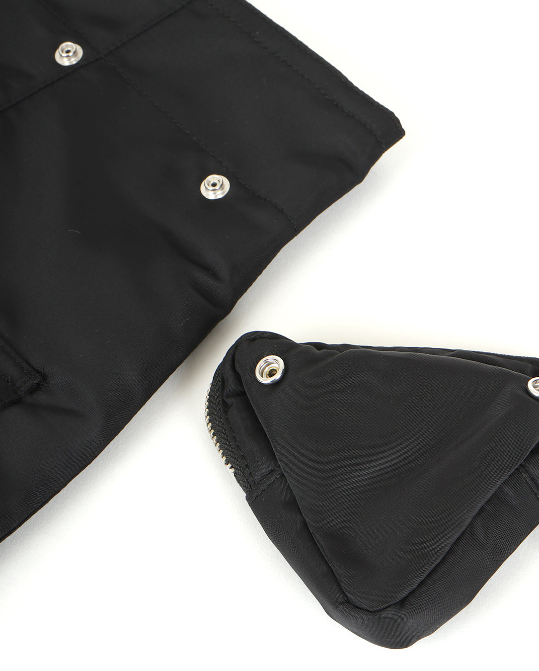 Nylon Twill Mini Skirt black