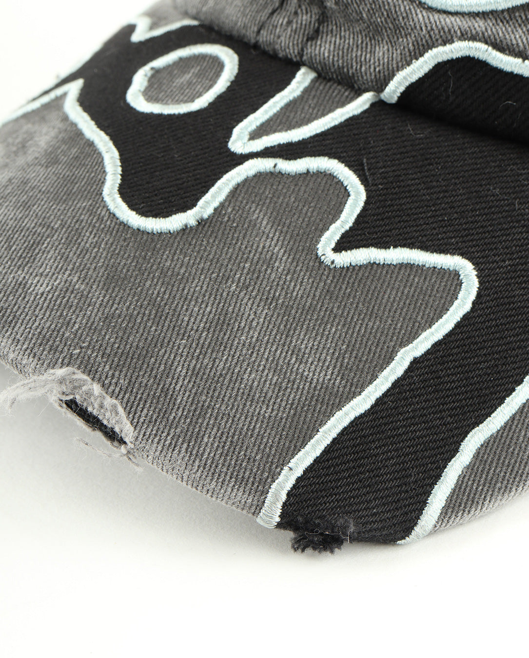 Locke Denim Applique Baseball Cap