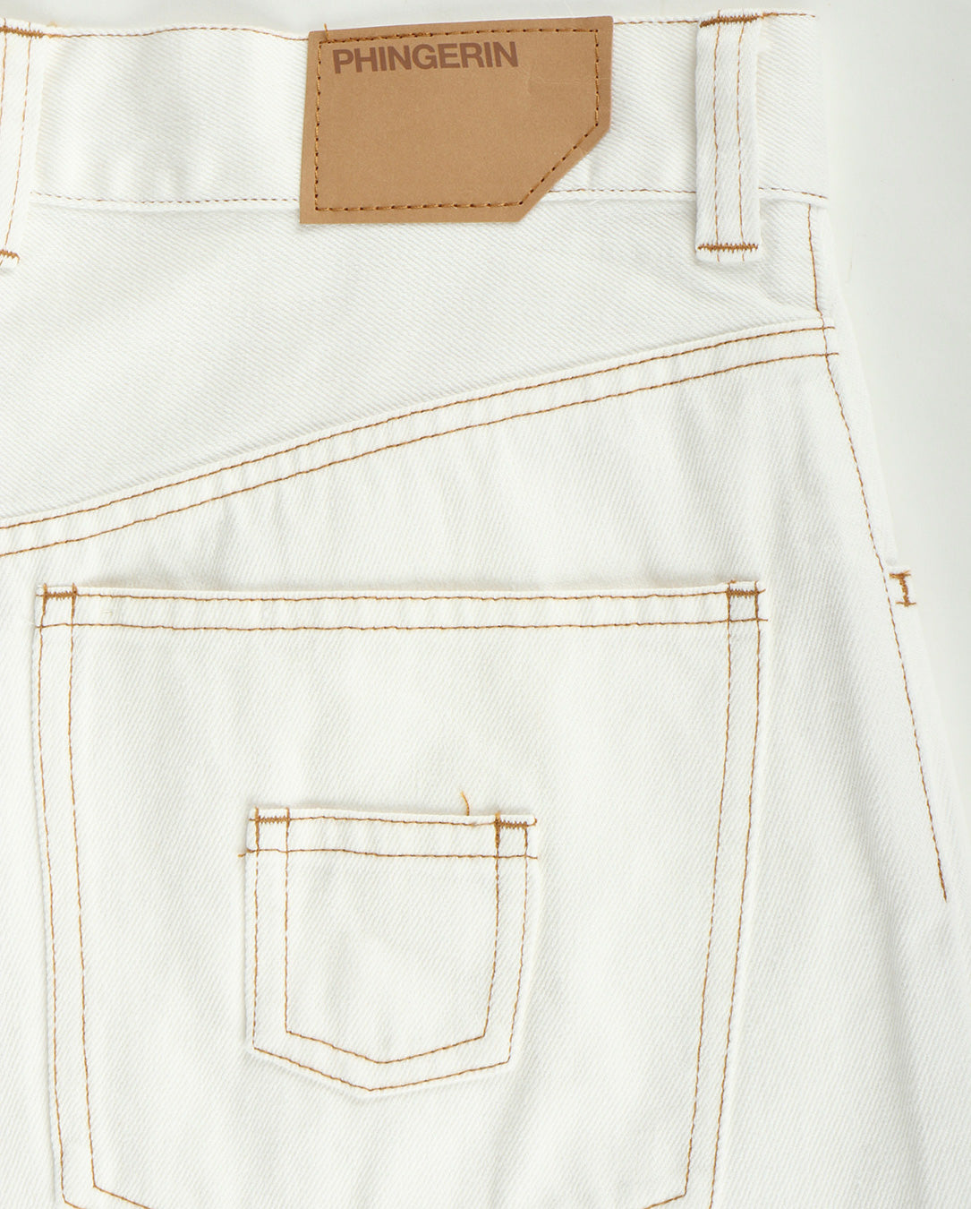 6 Pocket Denim Short Color white