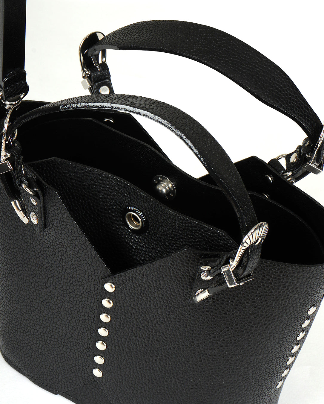 Leather Tote Bag mini black