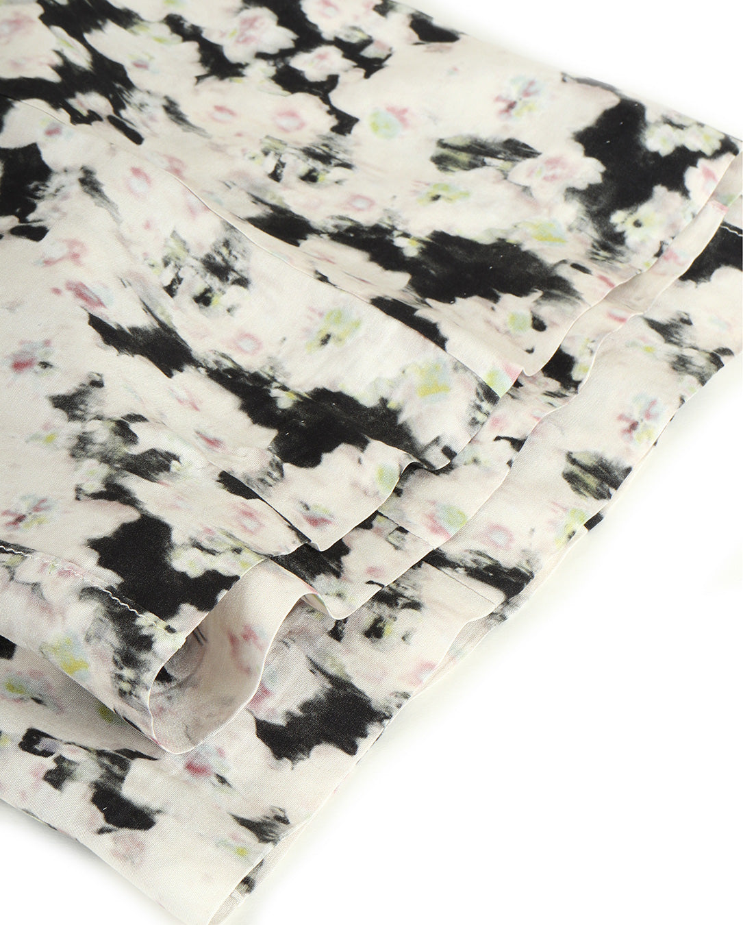 Rayon Print Skirt Pants black