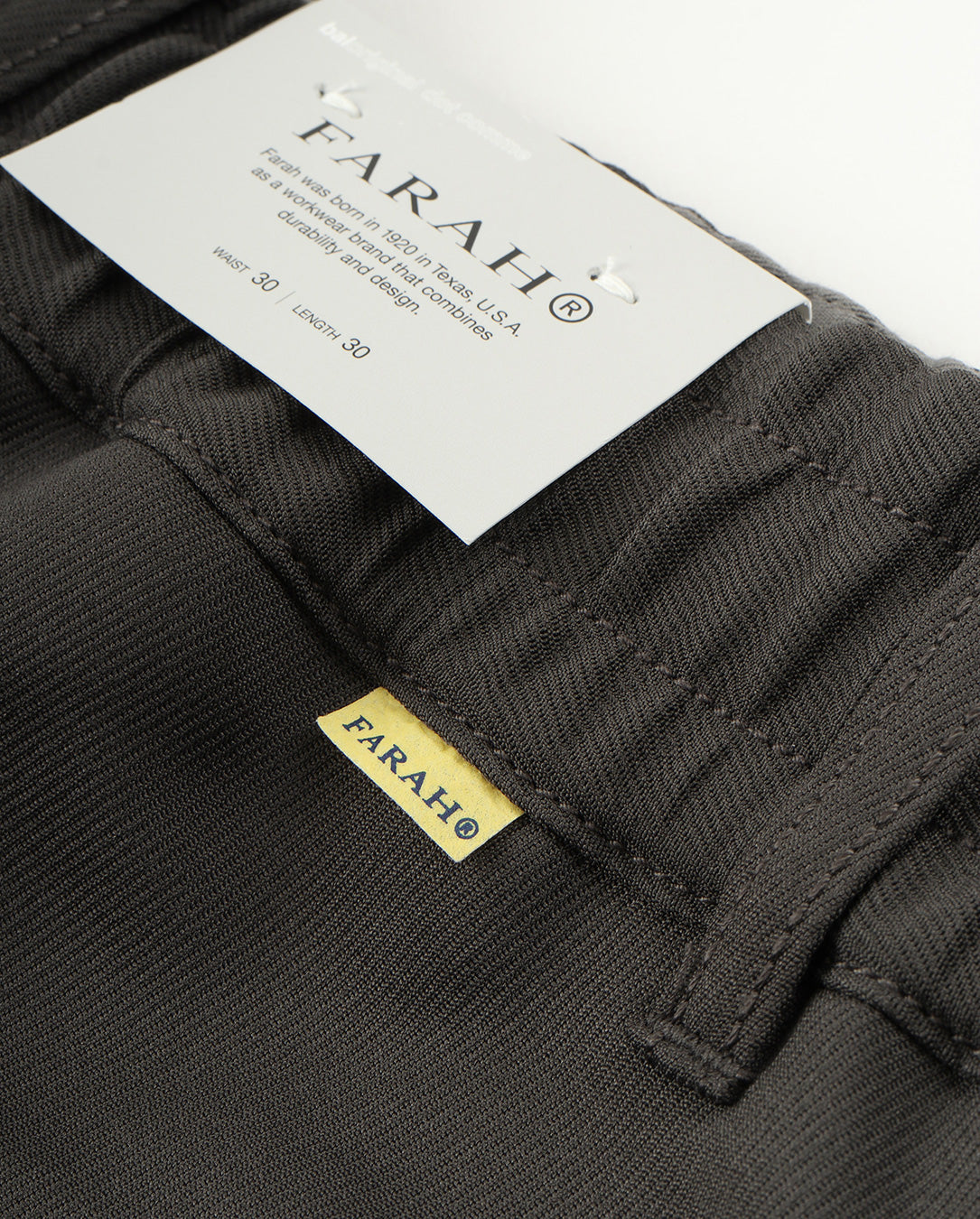 Bal/Farah Wool Wide Tapered Easy Pant dark charcoal