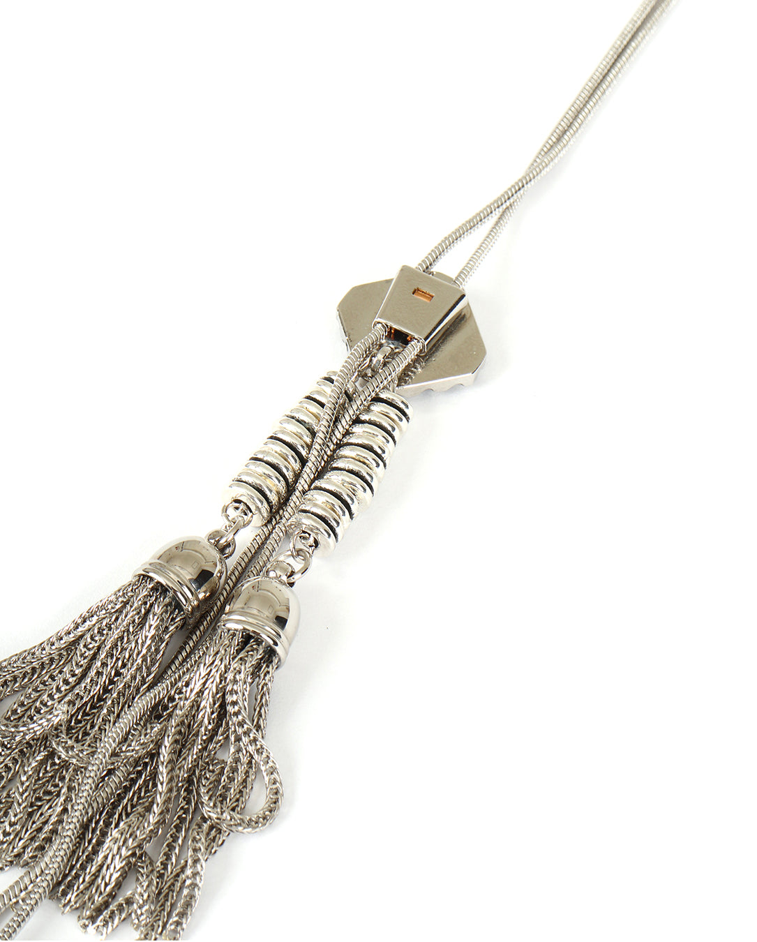 Beads Fringe Loop Tie silver – LOVE nagoya