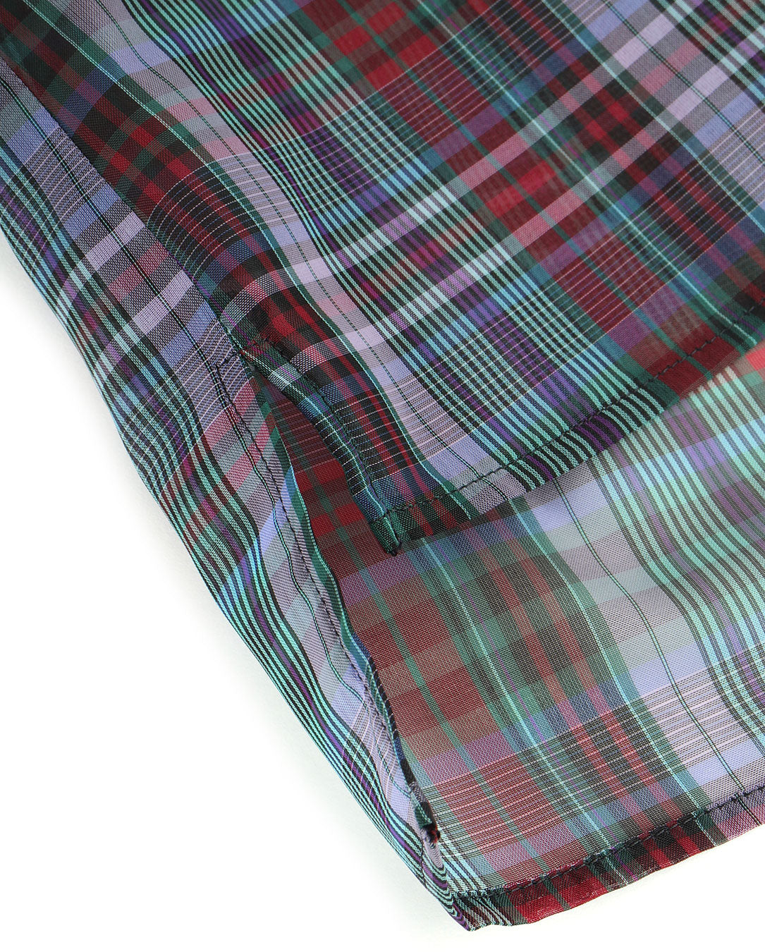 Semi-Sheer Yarn-Dyed Check Shirt check