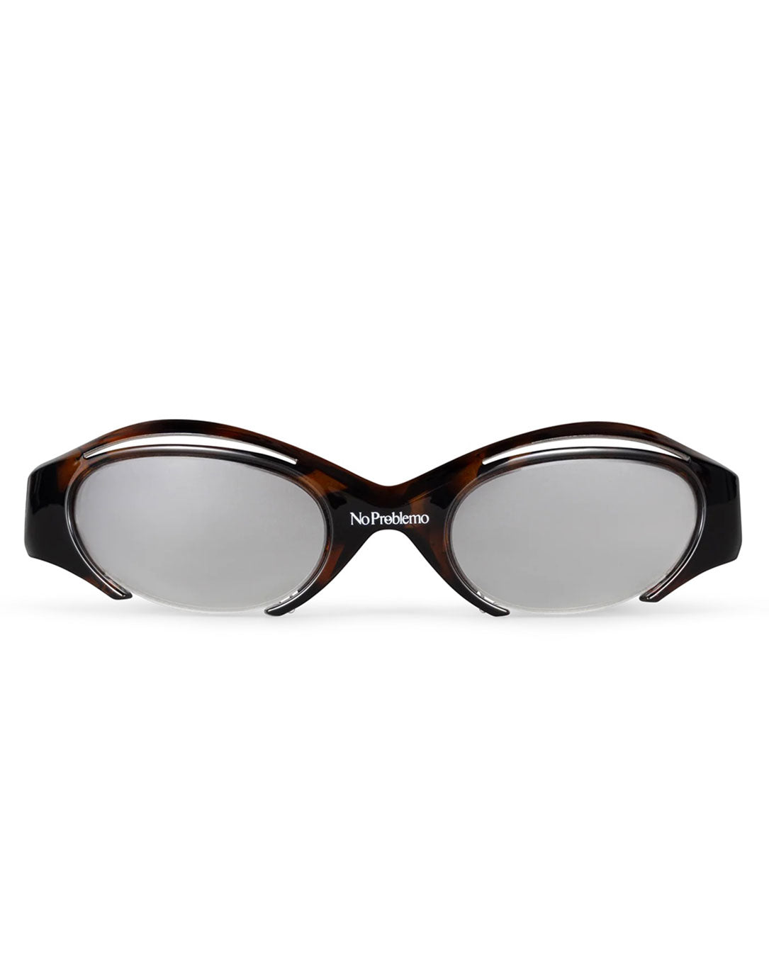 No Problemo x Le Specs Cyborg Sunglasses tortoiseshell-light-smoke-grad