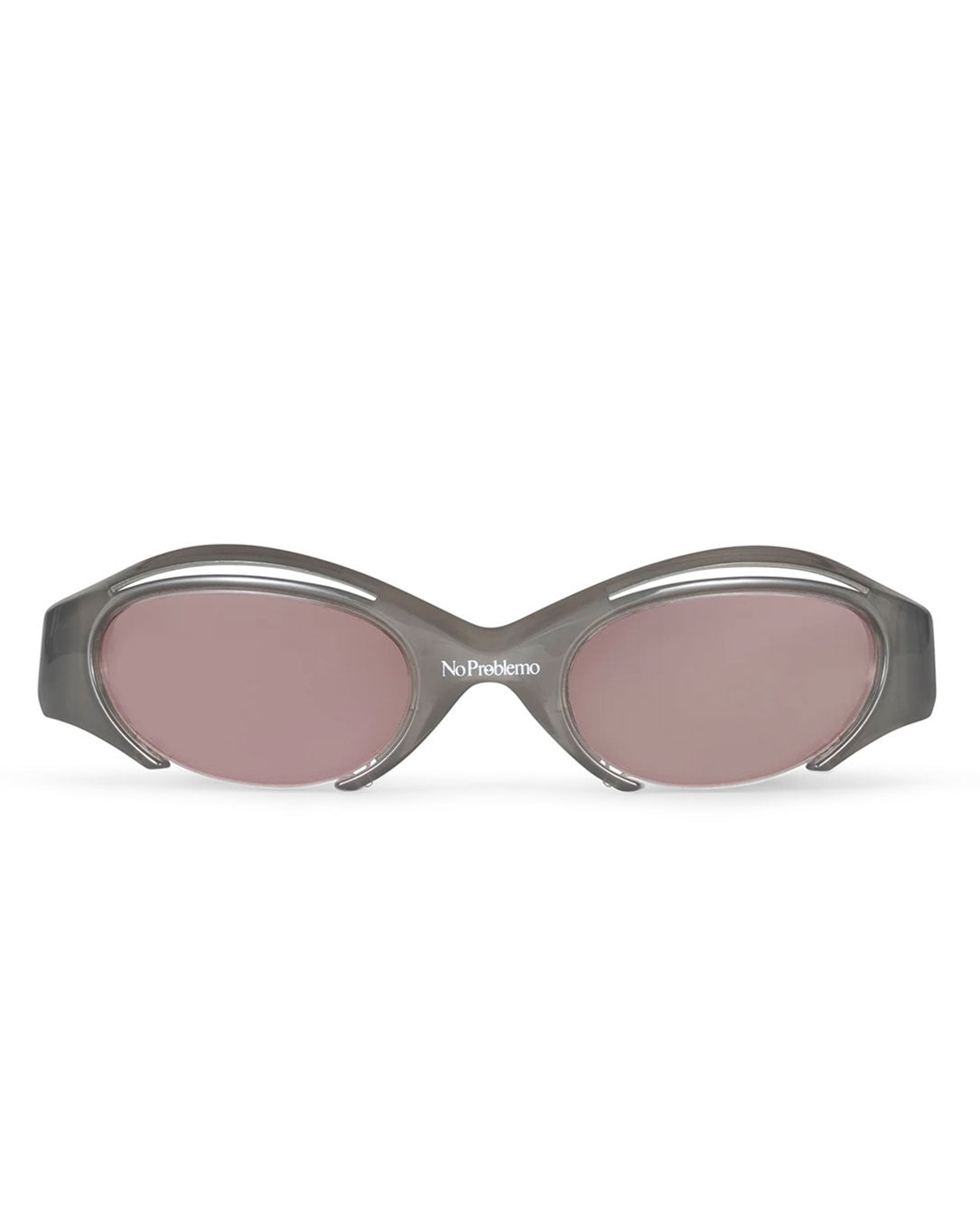 No Problemo x Le Specs Cyborg Sunglasses smoke-plum-mono