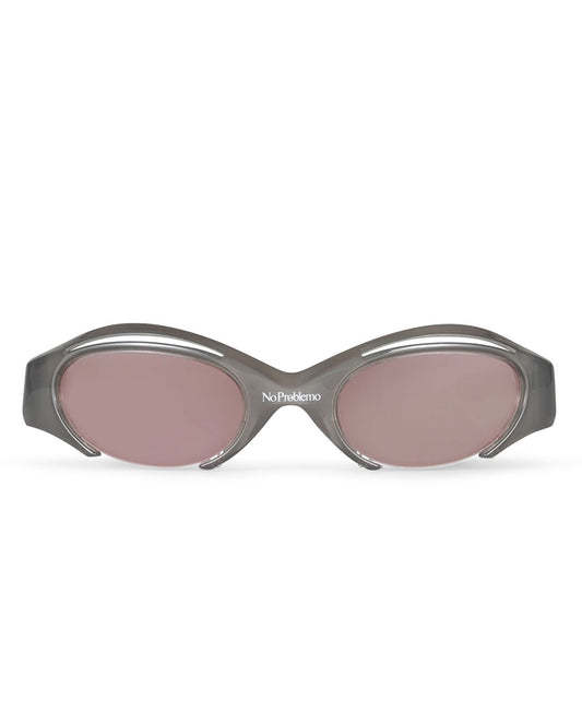 No Problemo x Le Specs Cyborg Sunglasses smoke-plum-mono
