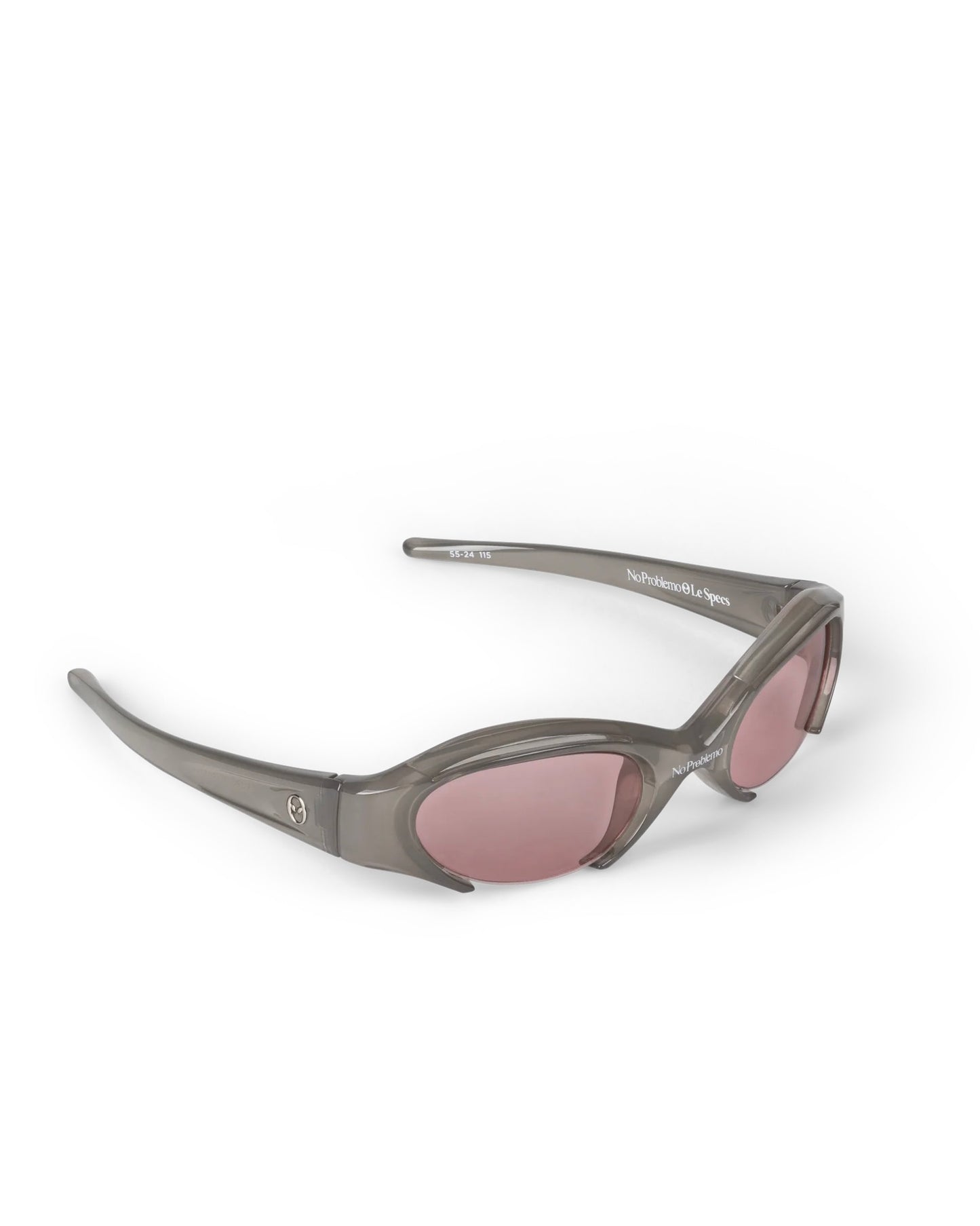 No Problemo x Le Specs Cyborg Sunglasses smoke-plum-mono