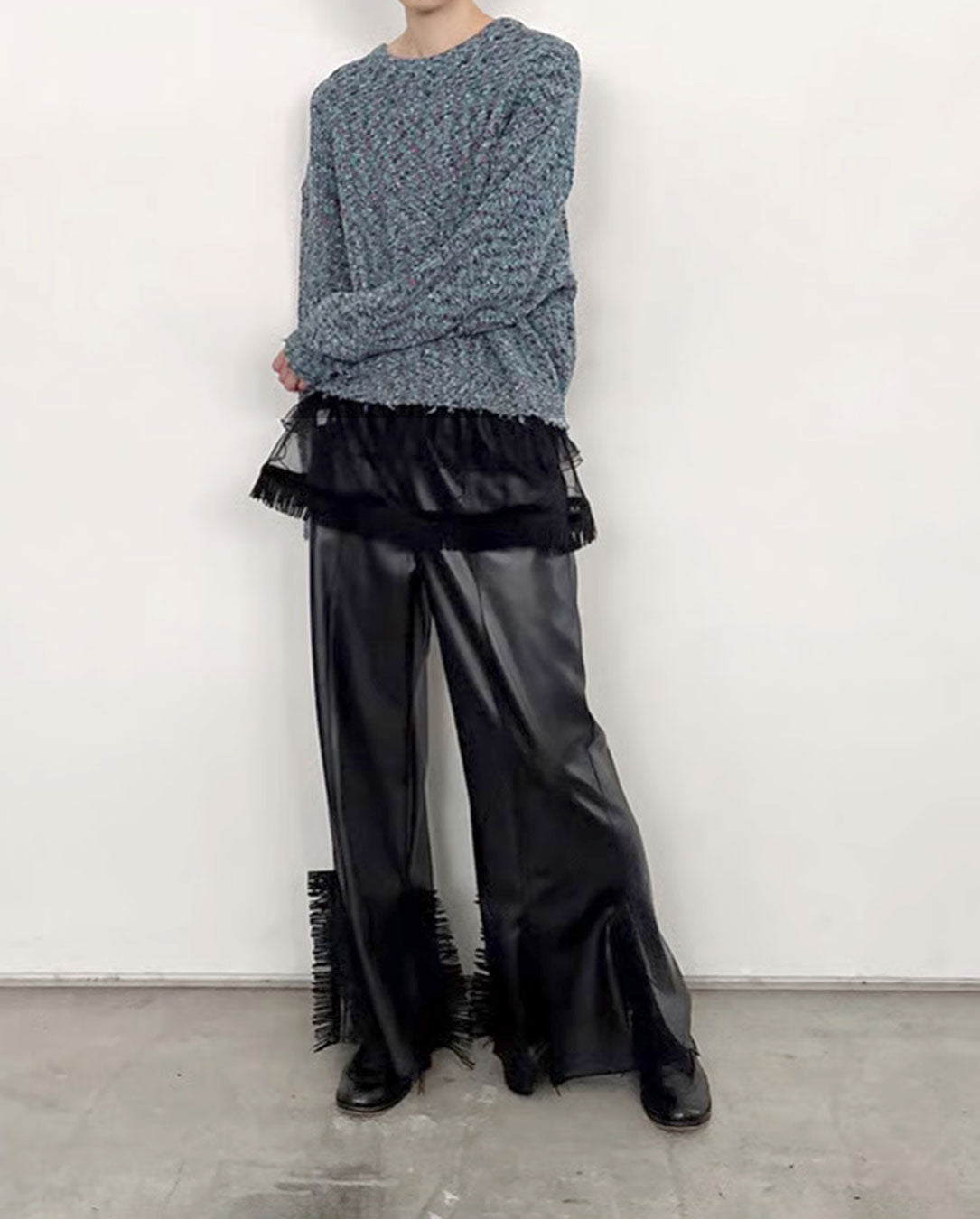 Fake Leather Pants black