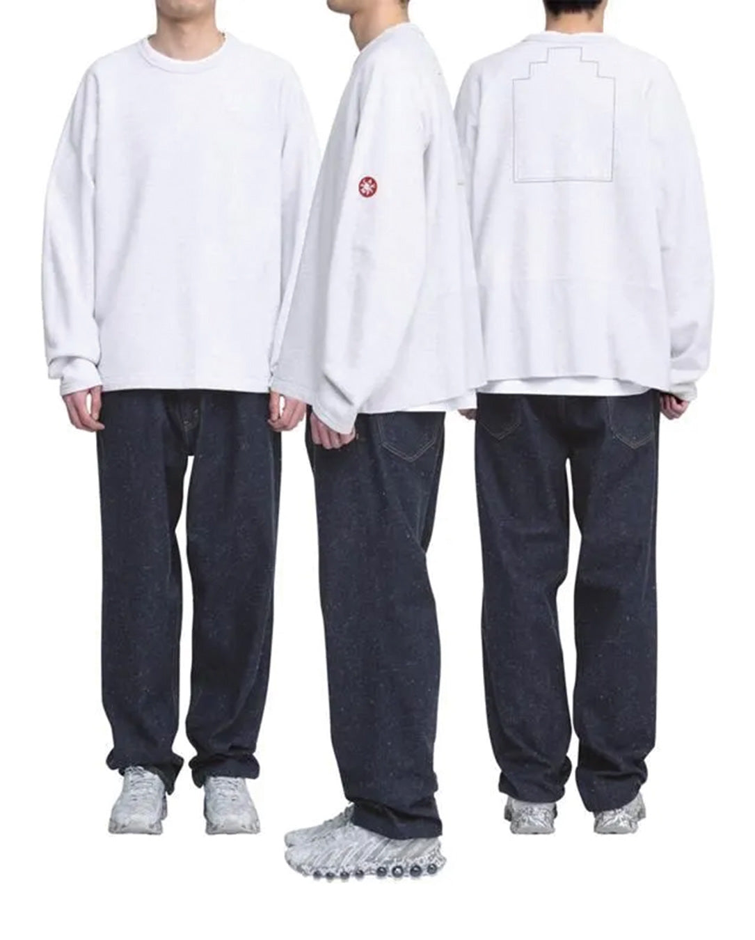 Half Panel Rib Crew Neck