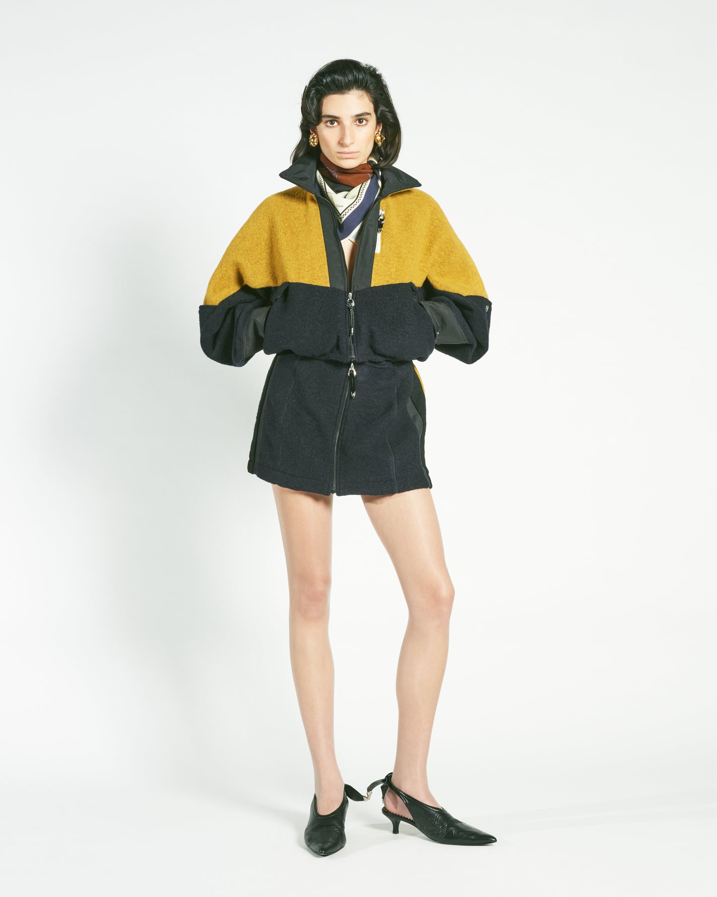 Wool Jersey Blouson navy