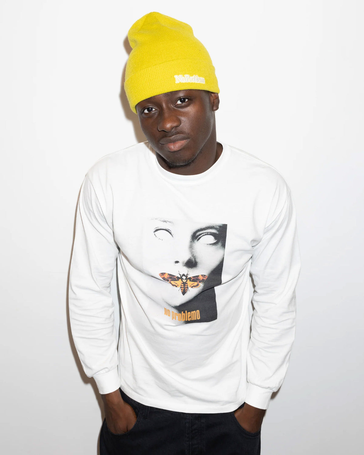No Silence LS Tee white