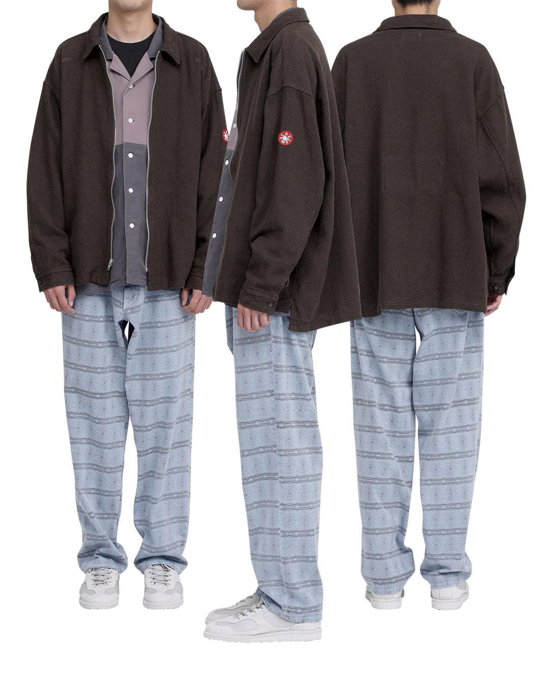 Cotton Gauze Short Shirt Jacket charcoal