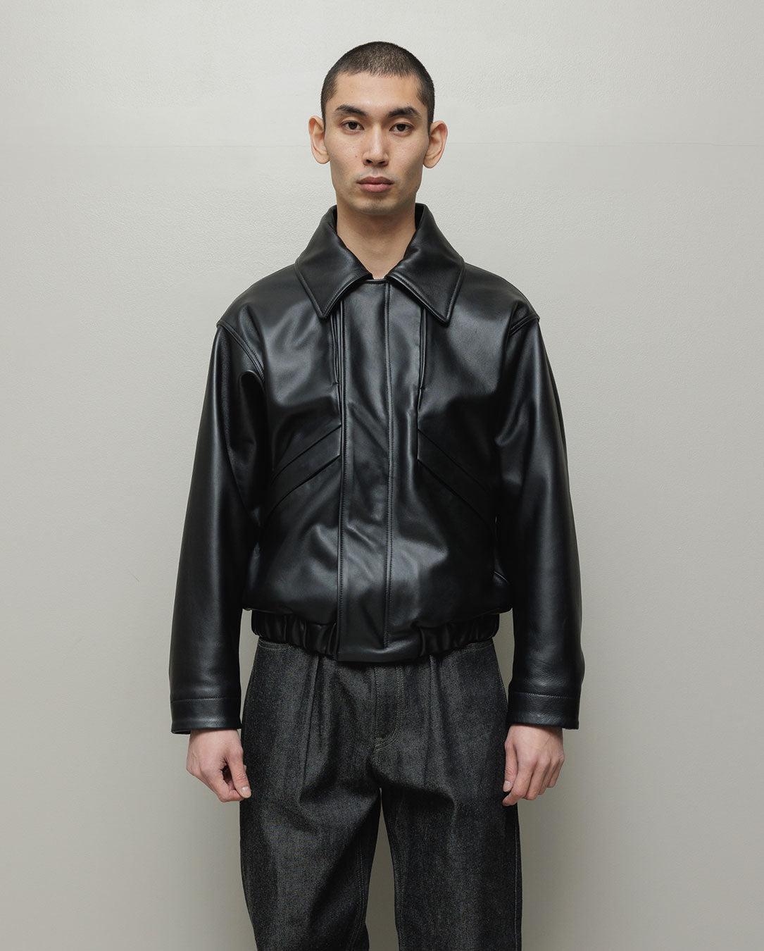 Leather Flight Bomber Jacket