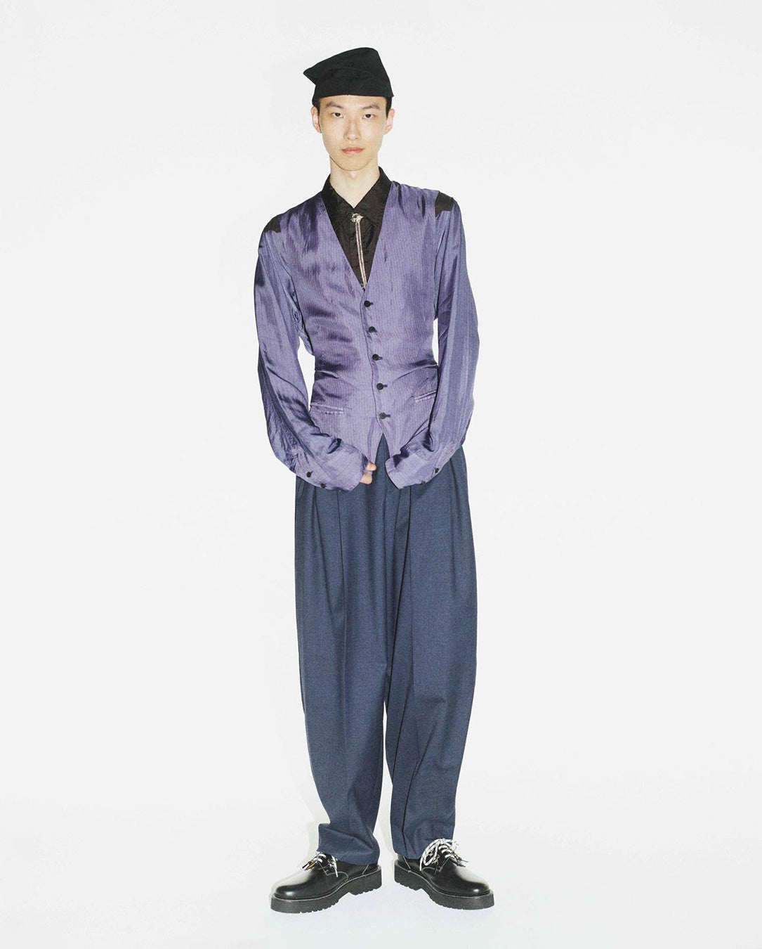 Metal Concho Loop Tie silver