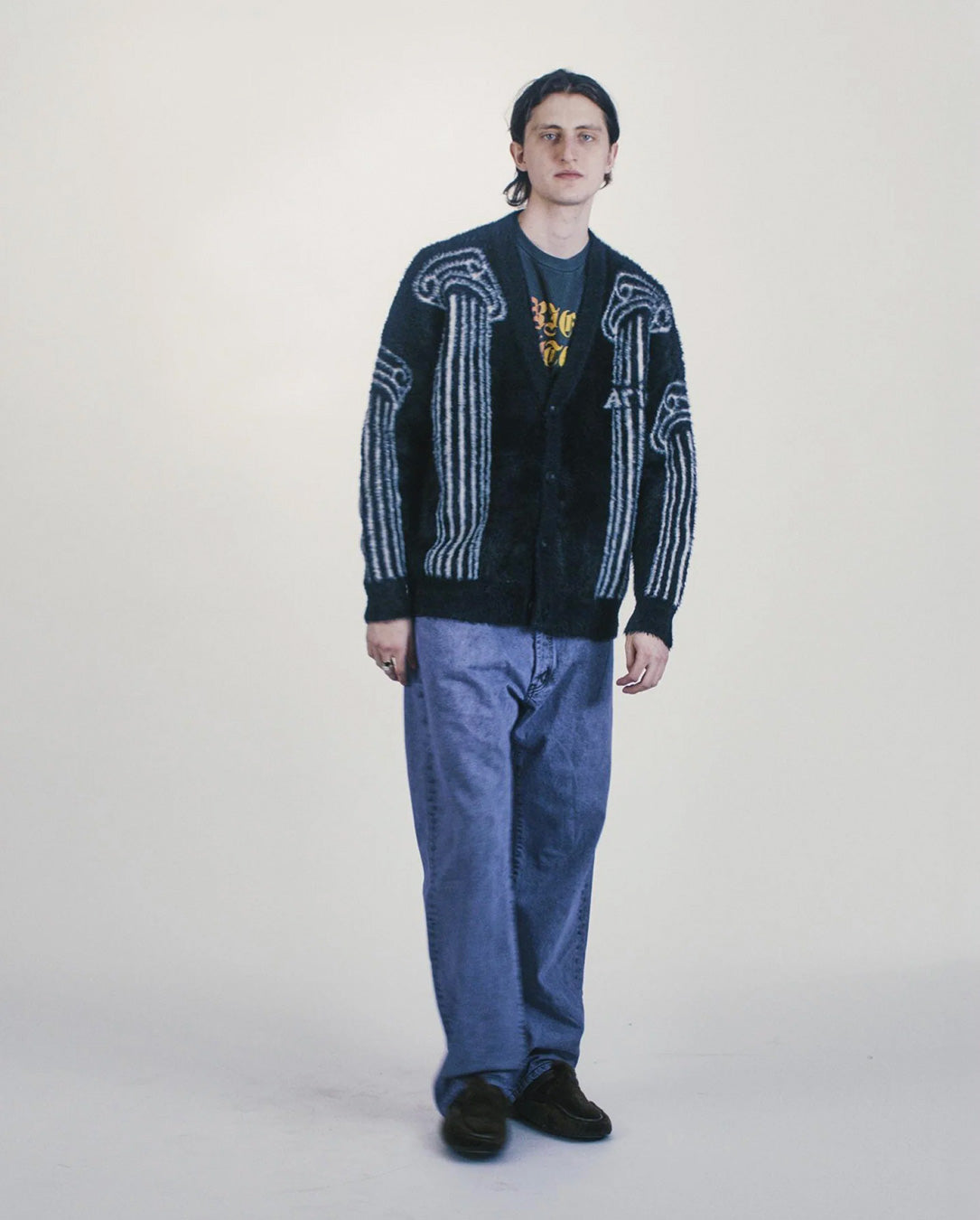 Oversized Chenille Column Knit Cardigan