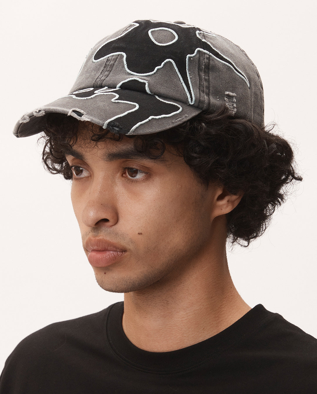 Locke Denim Applique Baseball Cap