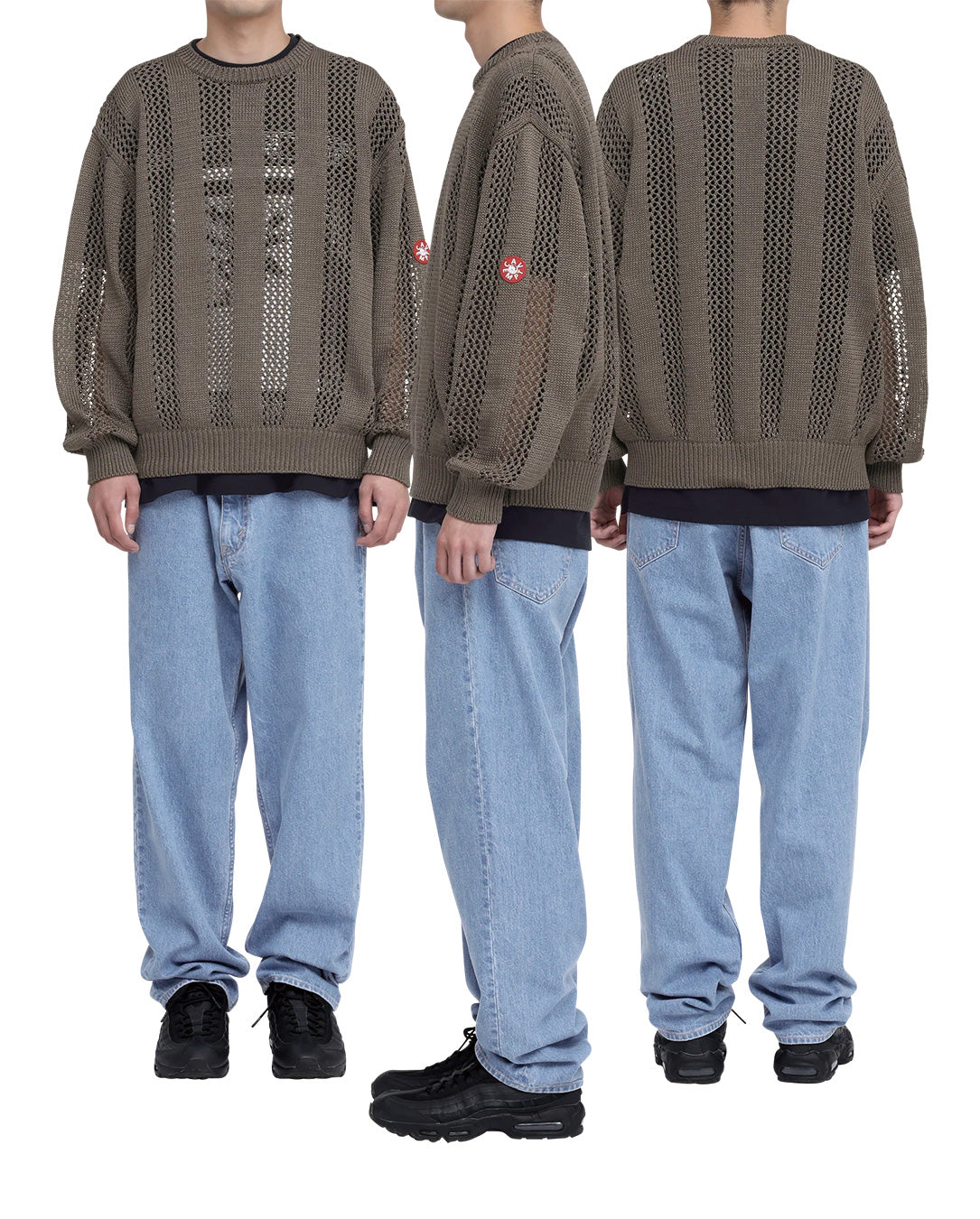 Cotton Wale Stripe Knit khaki