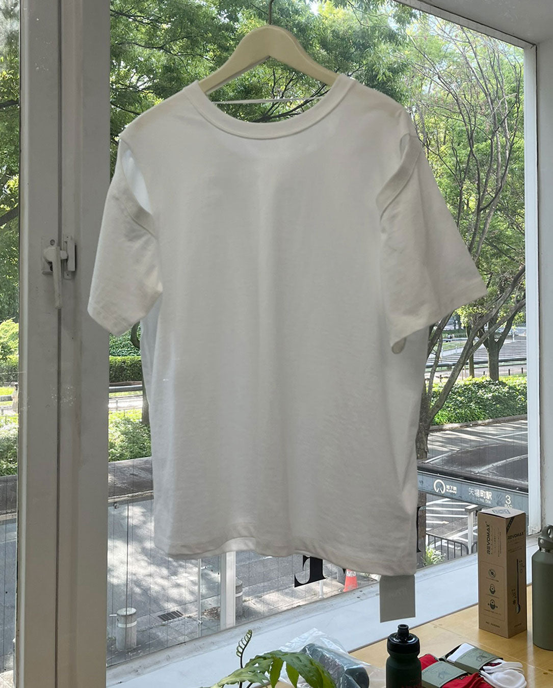 Cotton Jersey Semicricle T-shirt white
