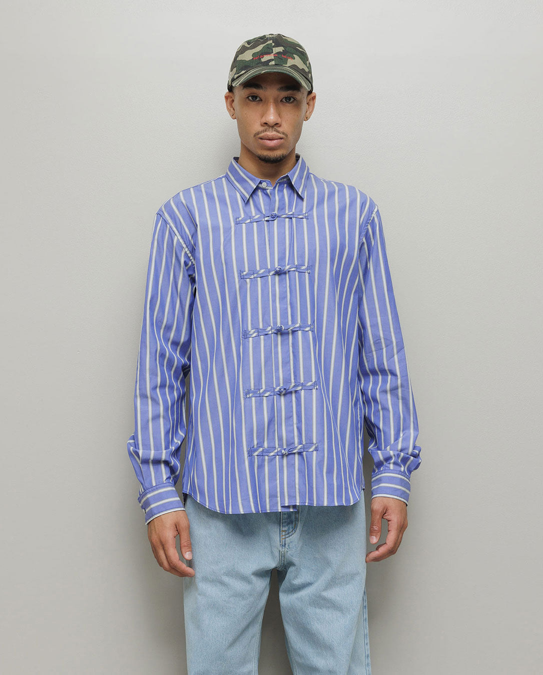 Frog Button Shirt stripe