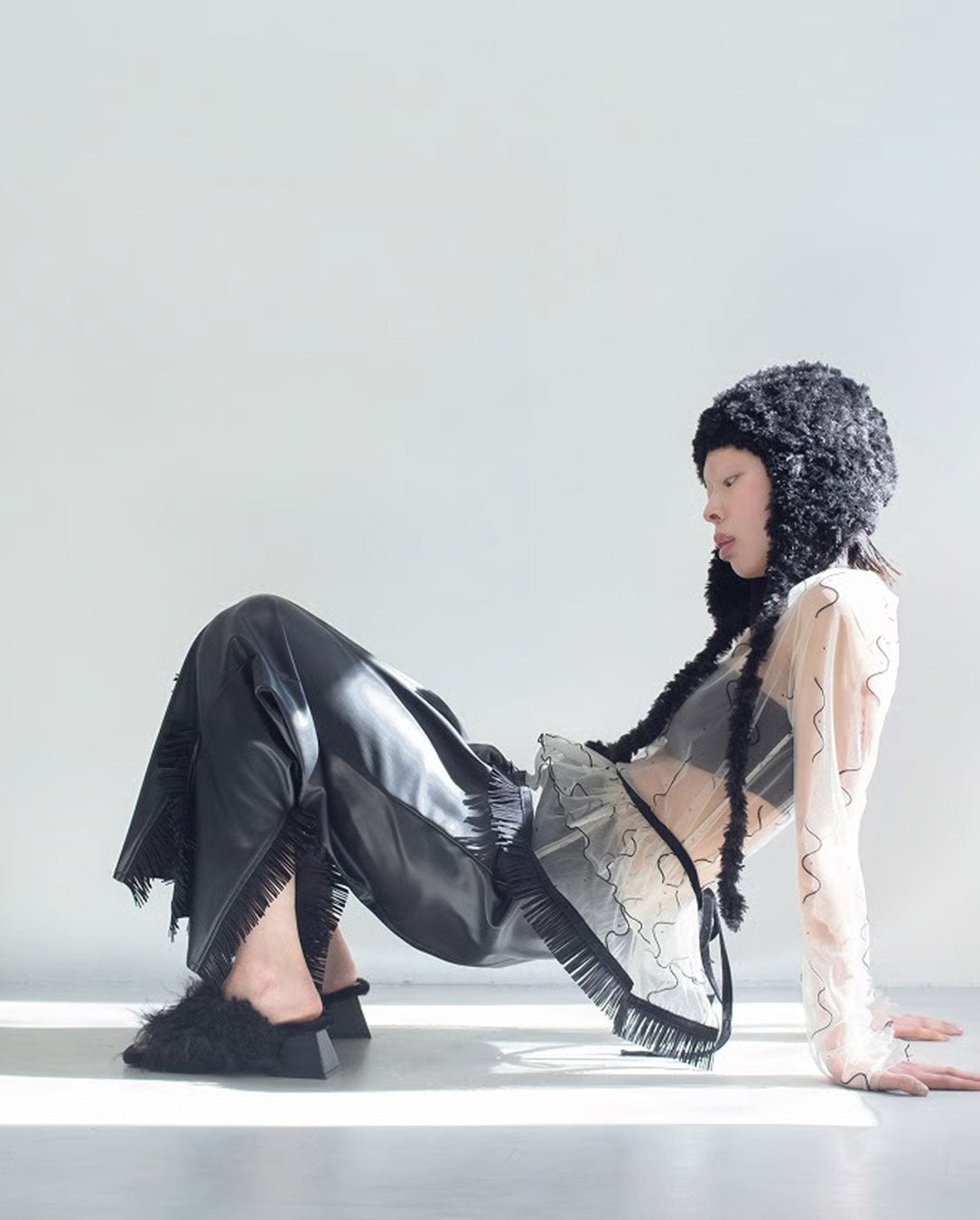 Fake Leather Pants black