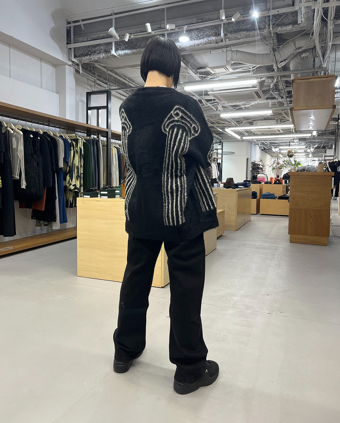 Oversized Chenille Column Knit Cardigan