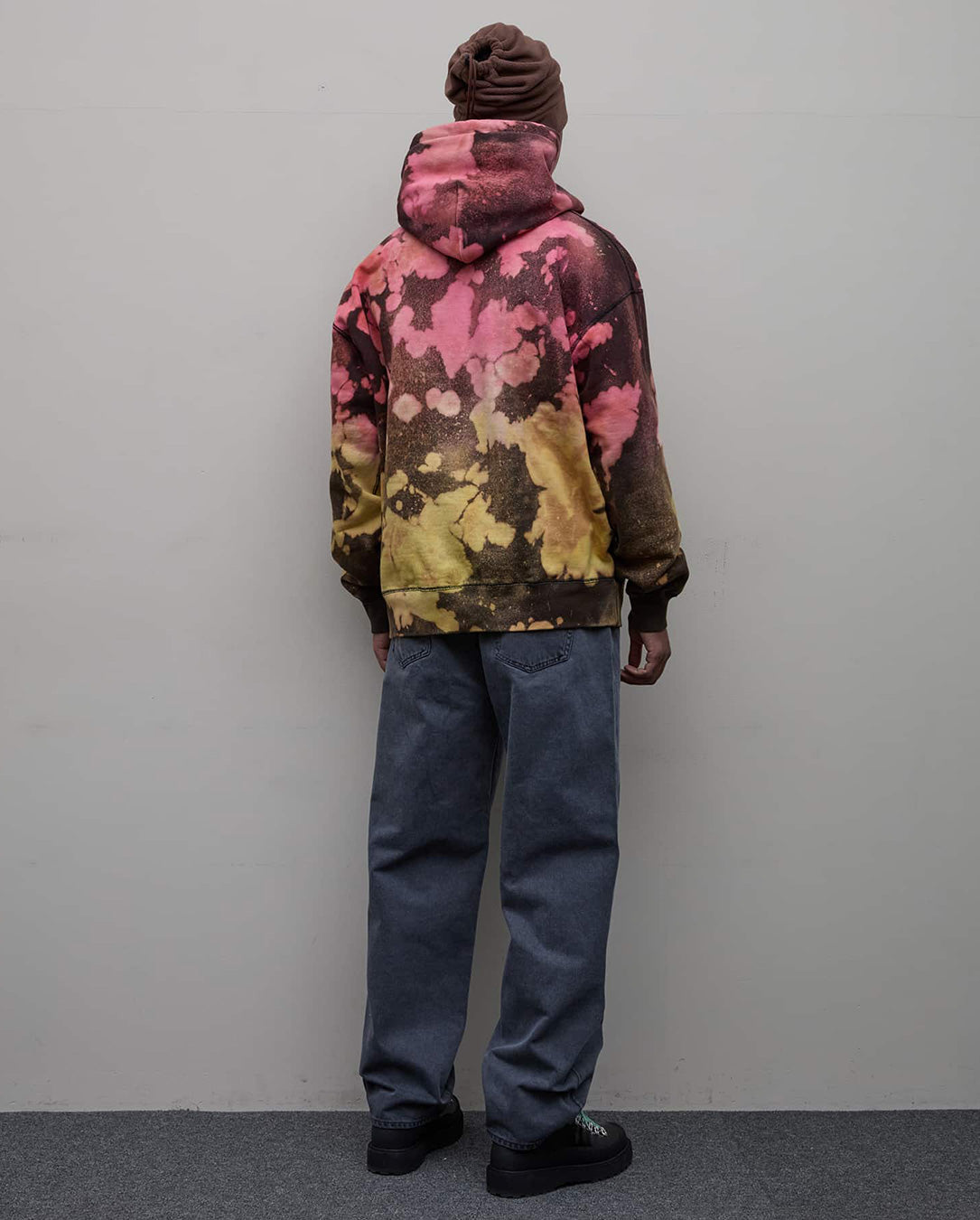 Logo Tie Dye Hoody by YUKIDYE black