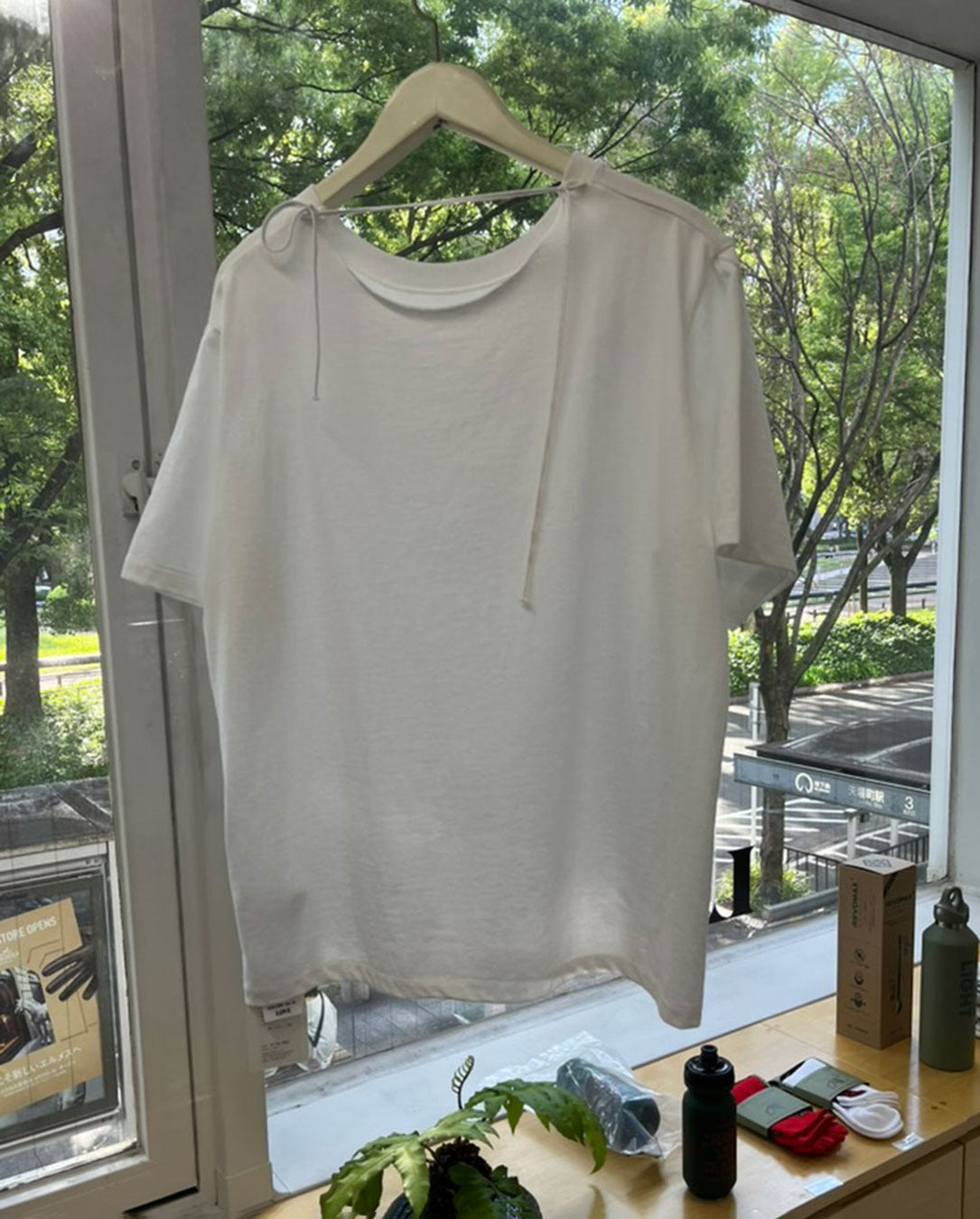Cotton Jersey Semicricle T-shirt white