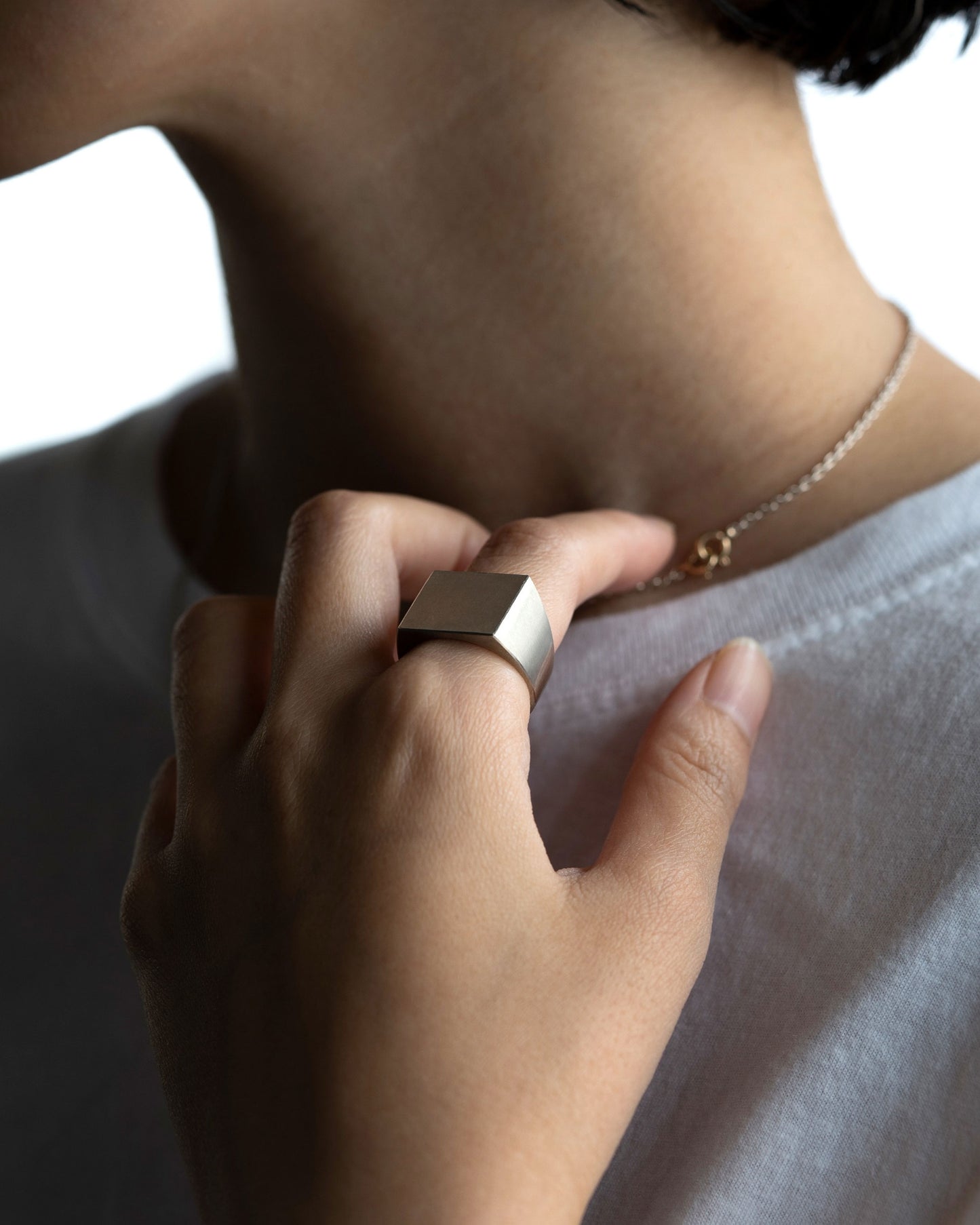 Wide Square Signet Ring